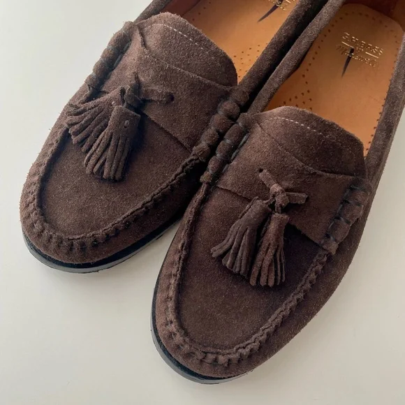 Madewell x G.H. Bass Layla Weejuns Loafers Oiled Suede - Picture 2 of 6